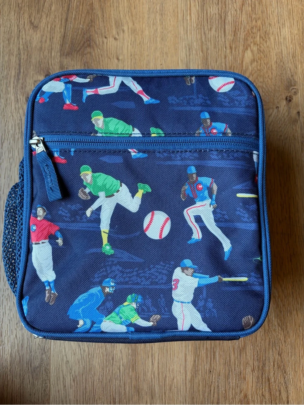 Pottery Barn Kids Mackenzie Classic Baseball Players Insulated Lunch Box Navy
